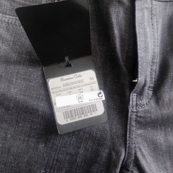 Massimo Dutti Grey Skinny Jeans Stretch High Waist - Picture 3 of 5